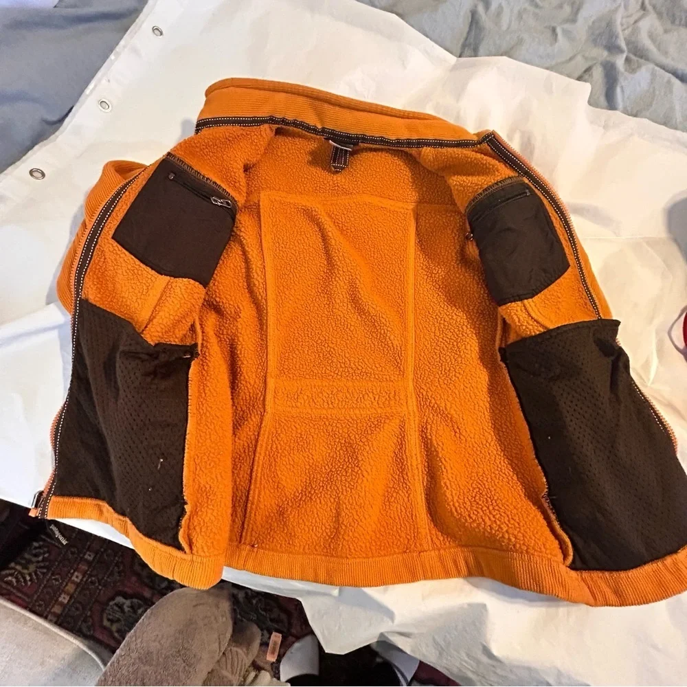Patagonia Vintage Women’s Synchilla Fleece Full-Zip Jacket Size M Rust Orange